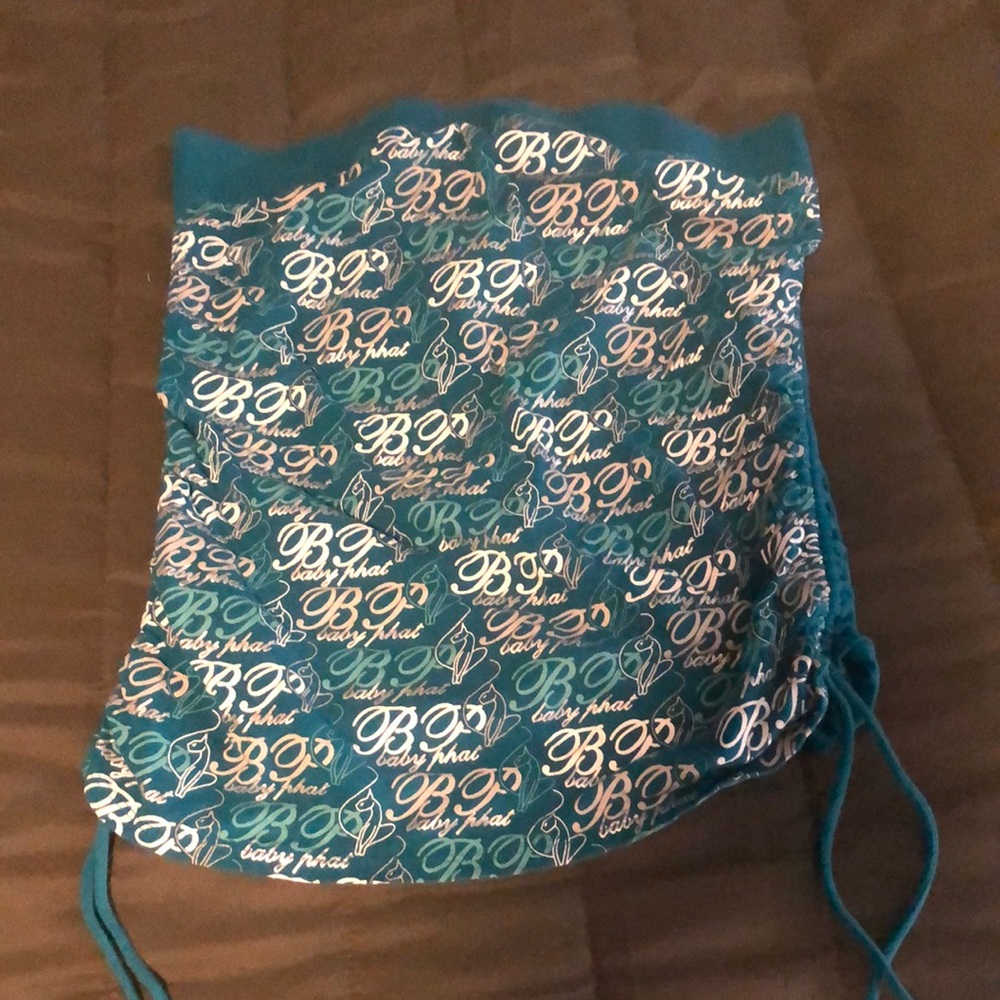 Baby Phat Teal Top with Rouched Accents on sides